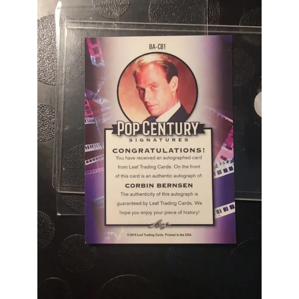 2019 Leaf Pop Century Corbin Bernsen Autograph Card Major League LA LAW Dorn
